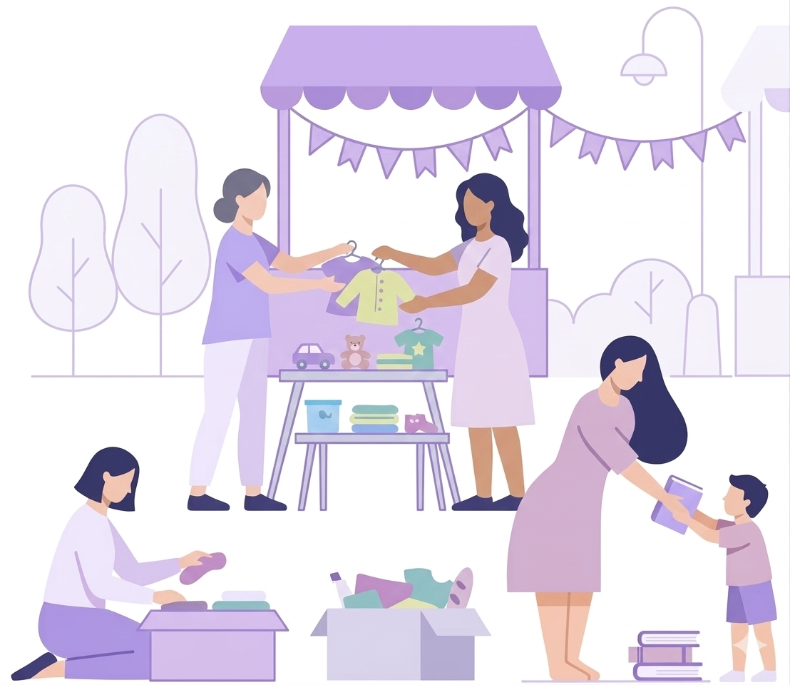 Mamičky si vymieňajú detské veci